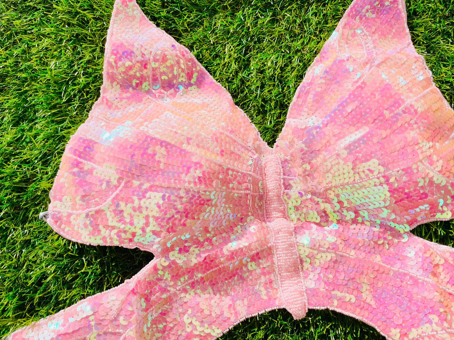 Pink Butterfly Festival Sequin Top