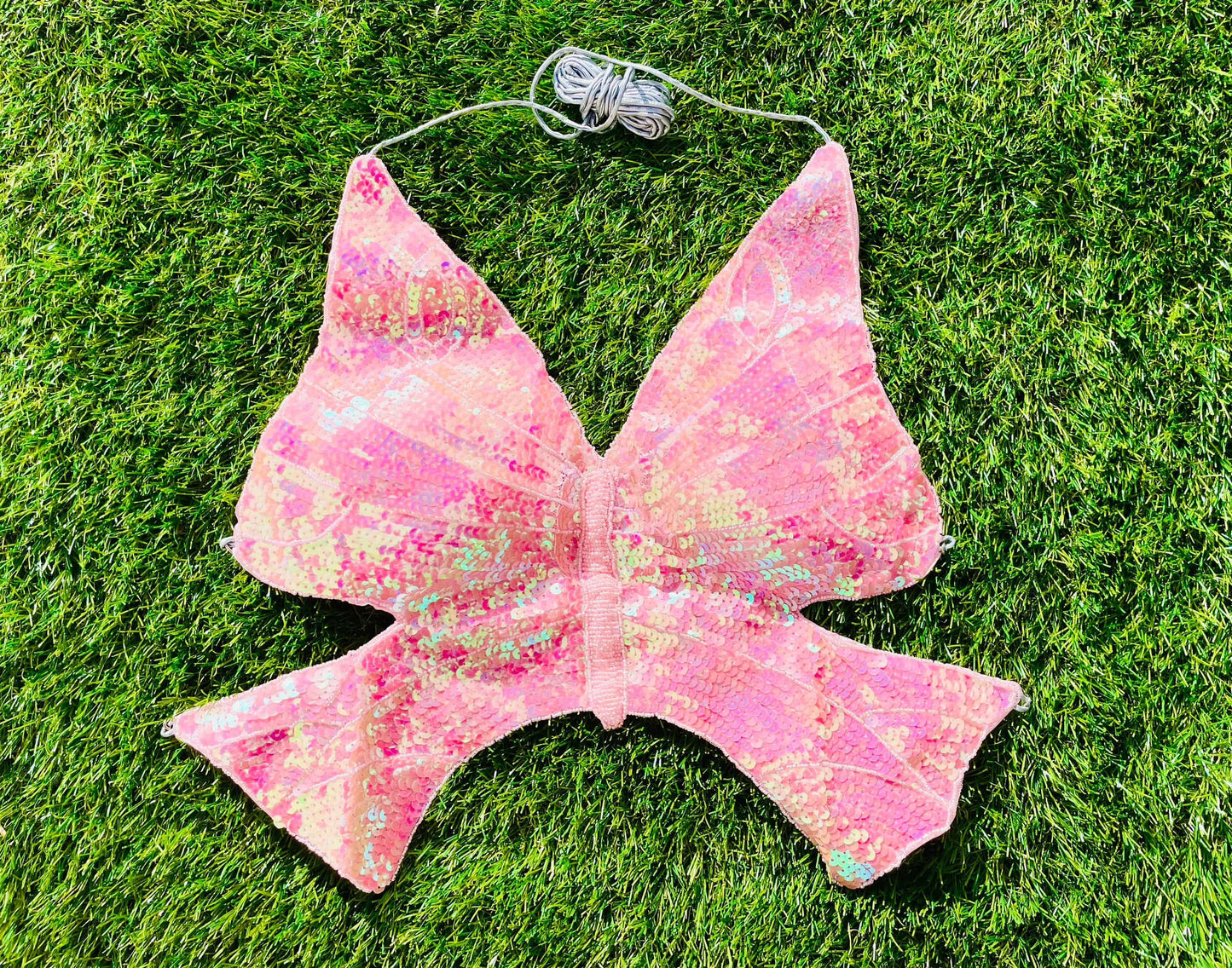 Pink Butterfly Festival Sequin Top